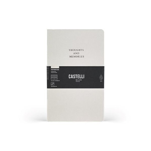 Milano Notebook Mid Ruled Esse Grey 13 X 21 Cm