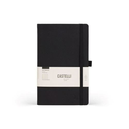 Milano Notebook Mid Ruled Appeelblack 13 X 21 Cm