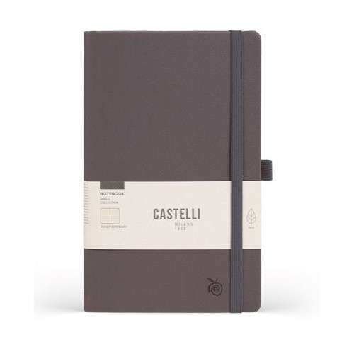 Milano Notebook Mid Ruled Appeelgrey 13 X 21 Cm