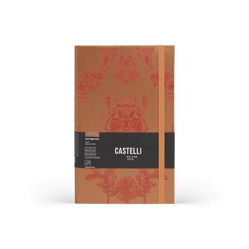 Milano Notebook Mid Ruled Lace Beetle 13 X 21 Cm