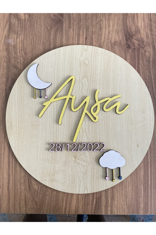 Isimli Kapı Süsü Bebek Odası Çocuk Odası Dekoru 30 Cm Satıcıya Soru Sor Kısmından Isim Belirtiniz