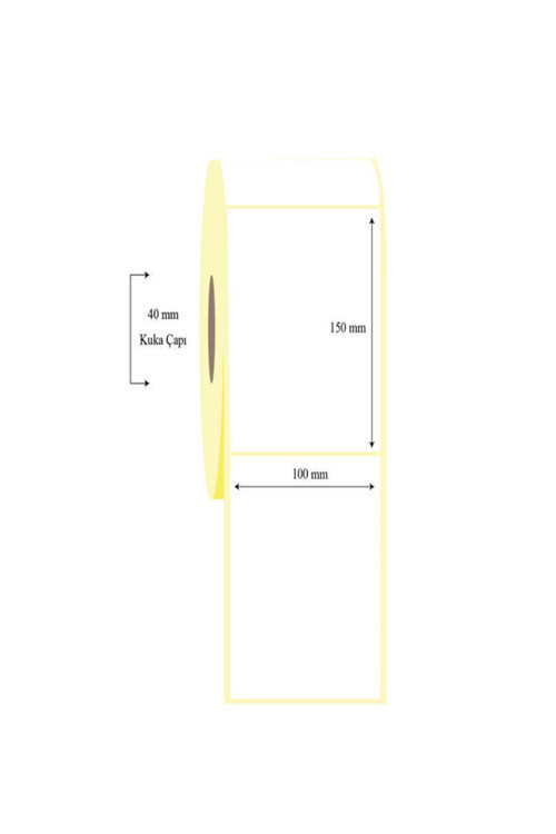 100Mm X 150Mm Tekli Termal Etiket (250 Sarım)