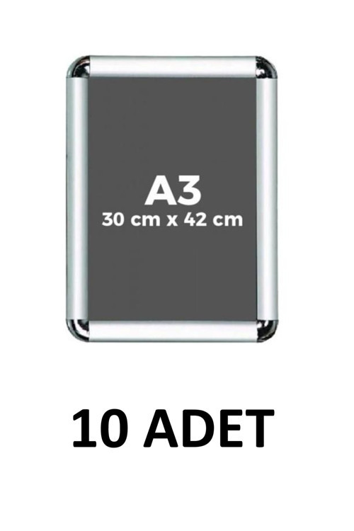 10 Adet A3 Display Rondo Çerceve Köşeli 25 Mm