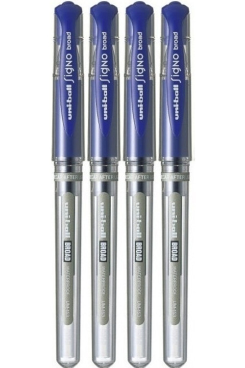4 Adet Mavi Signo Broad 1.0 Imza Kalemi Um-153