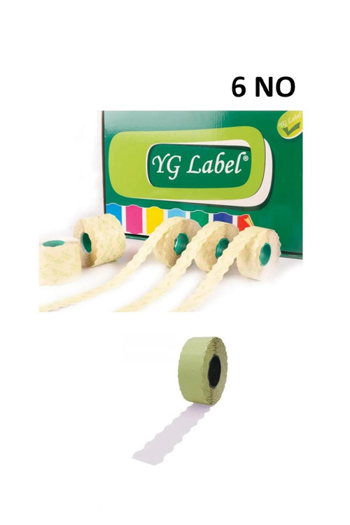 42 Rulo (1 Kutu ) 6 No Beyaz Meto Etiketi 42X1500 Lük