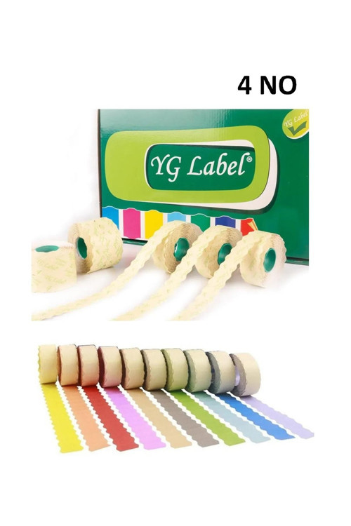 42 Rulo (1 Kutu ) 4 No Renkli Meto Etiketi 42X1500 Lük Fıstık Yeşili