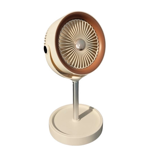 Krem Masa Tipi Midi Fan – Taşınabilir Şarjlı Kademeli Hız ve Yükseklik Ayarı YS2298A