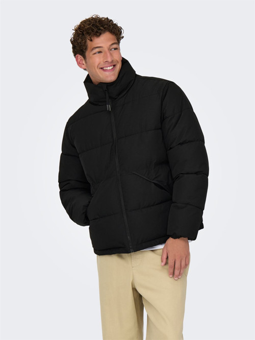 ONSPACK LIFE PUFFER JACKET OTW Erkek Siyah Mont - 22034718
