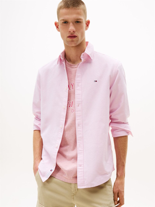 TJM REG OXFORD SHIRT EXT Erkek Pembe Gömlek - DM0DM21298