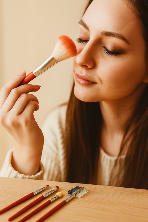 Profosyonel Aplikatör Makyaj Fırçası Seti 5'Li Mini Boy Makyaj Fırçası 1 Paket