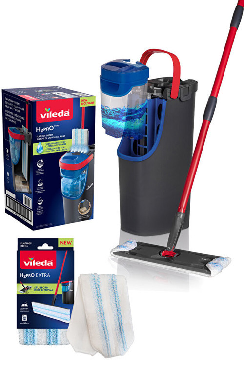 H2Pro Kirli ve Temiz Suyu Ayıran Temizlik Seti + Yedek Mop