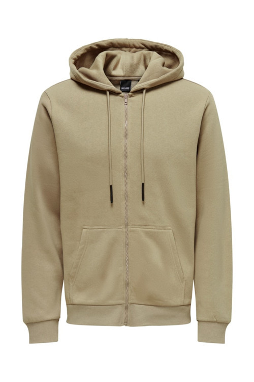 Onsceres Zip Thr. Hoodıe Sweat Noos Erkek Kahverengi Sweatshirt - 22018684