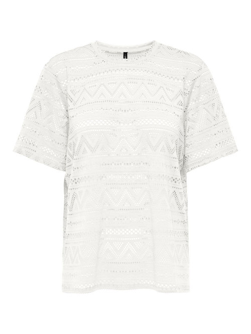 Onlaniri S/S O-Neck Top Jrs Kadın Beyaz T-Shirt - 15350242