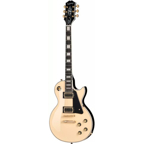 Les Paul Custom Blackback Elektro Gitar (Antique Ivory)