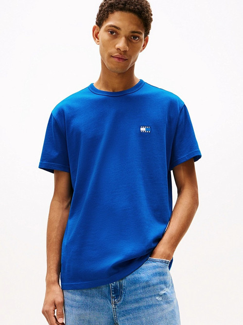 TJM REG BADGE TEE EXT Erkek Mavi T-Shirt - DM0DM20322