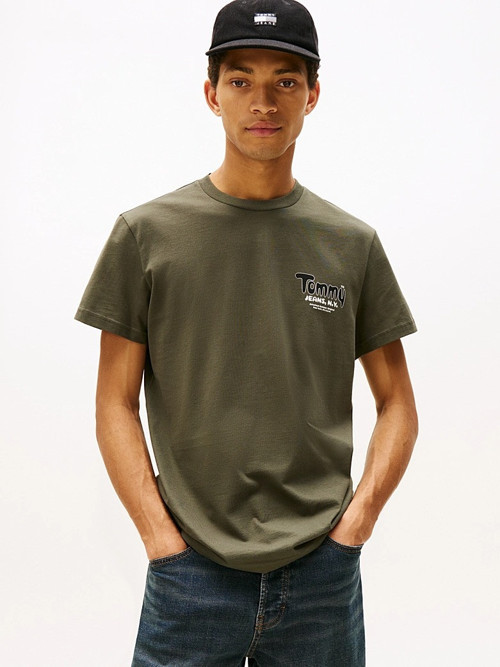 TJM SLIM FONT PLAY TEE Erkek Yeşil T-Shirt - DM0DM22049
