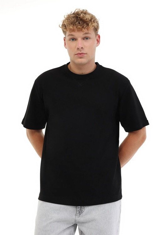 5W ML NECK 11BS60 5PR Erkek Siyah T-Shirt - 102054775