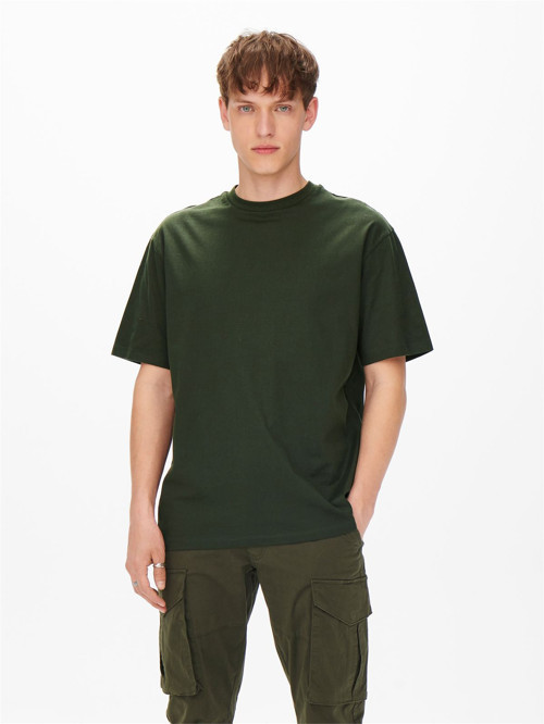 ONSFRED LIFE RLX SS TEE NOOS Erkek Yeşil T-Shirt - 22022532