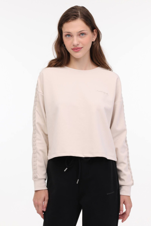 WL GOLD 16SS122 4FX Kadın Bej Sweatshirt - 101610669