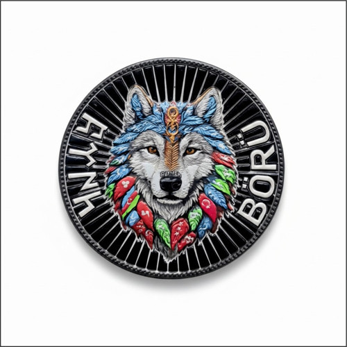KURT TÜRK BÖRÜ PEÇ - ESKİ TÜRK DEVLETLERİ - 3 Boyut - 3d Arma - TPU Patch