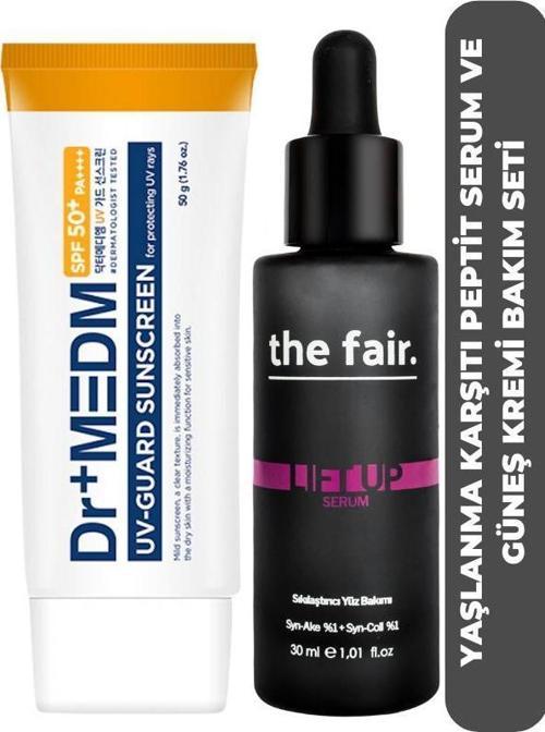 Lift-Up Now Yaşlanma Karşıtı Sıkılaştırıcı Peptit Serum ve Dr+MEDM 50 SFP Güneş Koruması