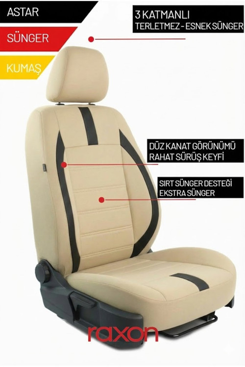 Audi A4 Neptune Series 2+1 Uyumlu Tay Tüyü Oto Koltuk Kılıfı - Premium Şık ve Konforlu Tasarım