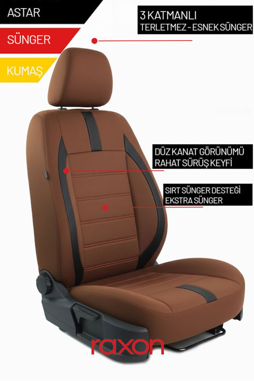 Ford C-Max Neptune Series 2+1 Uyumlu Tay Tüyü Oto Koltuk Kılıfı - Premium Şık ve Konforlu Tasarım