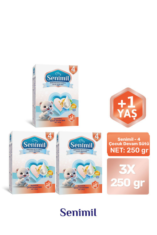 SENIMIL 4 ÇOCUK DEVAM SÜTÜ 250 GR (+1 YAŞ) 3 LÜ AVANTAJ PAKETİ