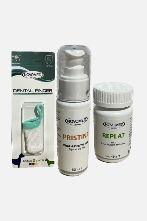 Pristine | Dental Finger | Replat | 3lü Paket | Ağız ve Diş Sağlığı | Kedi | Köpek