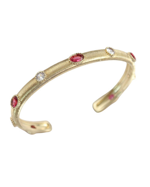 GOLD BAGET ZİRKON TAŞLI VİNTAGE KELEPÇE