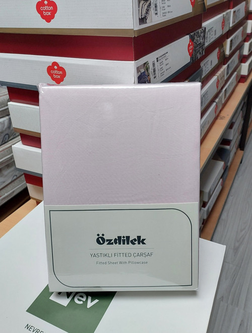 Colourist Fitted Lastikli Tek Kişilik Çarşaf Seti (100x200)-Pudra