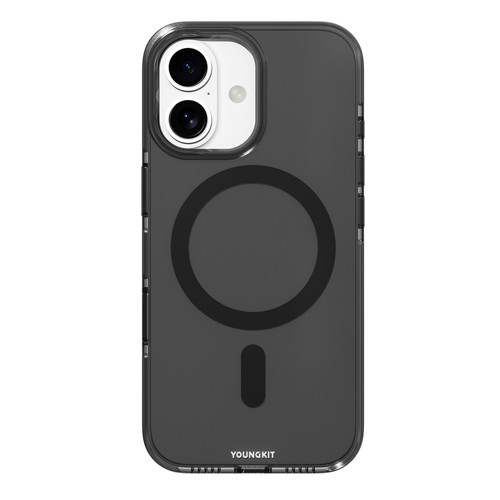 İphone 17 Uyumlu Kılıf M-Safe Şarj Özellikli Şeffaf Crystal Shield Serisi Kapak Siyah