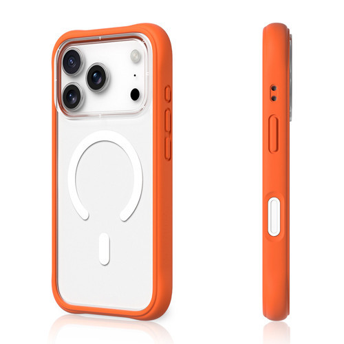 İphone 17 Pro Uyumlu Kılıf M-Safe Şarj Özellikli Airbagli Dynamic 2 Serisi Kapak Turuncu