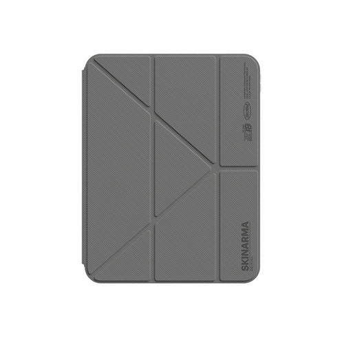 İpad Pro 11 2024 Uyumlu Kılıf Kalemlikli Arkası Şeffaf Standlı Magnetik Zeta Kılıf Gri