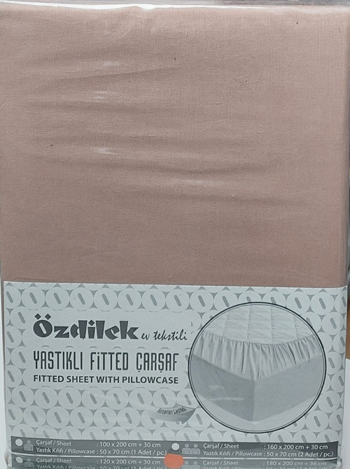 Colourist Fitted Lastikli Tek Kişilik Çarşaf Seti (100x200)-Toprak Kahve