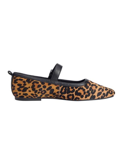 TJW MARYJANE LEOPARD BALLERINA Kadın Kahverengi Ayakkabı - EN0EN02885