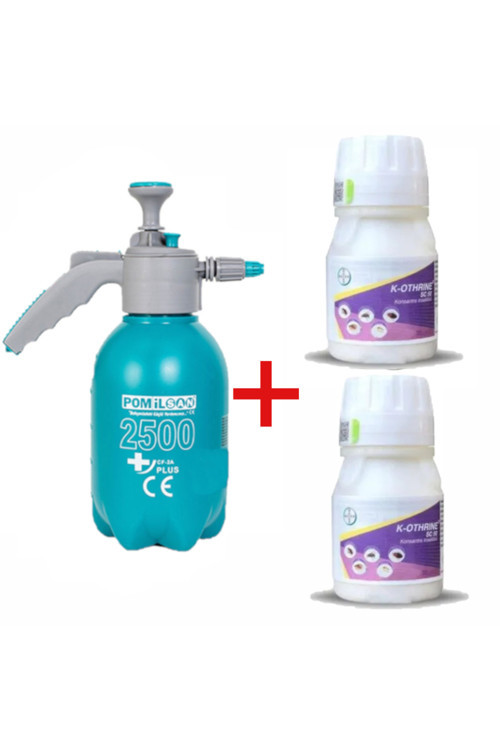2adet K-othrine Sc50 50ml Böcek Ilacı 2,5 Lt Pomilsan Basınçlı Ilaçlama Pompası