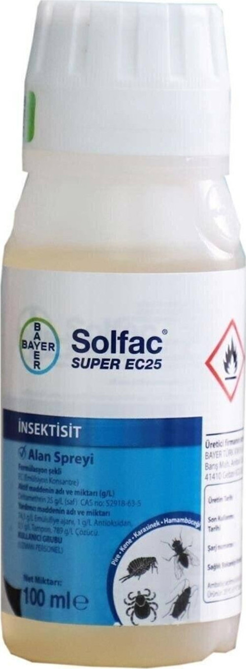 Solfac Ec25 (100ML) Uçan—yürüyen Haşere Ilacı Skt;04/2022