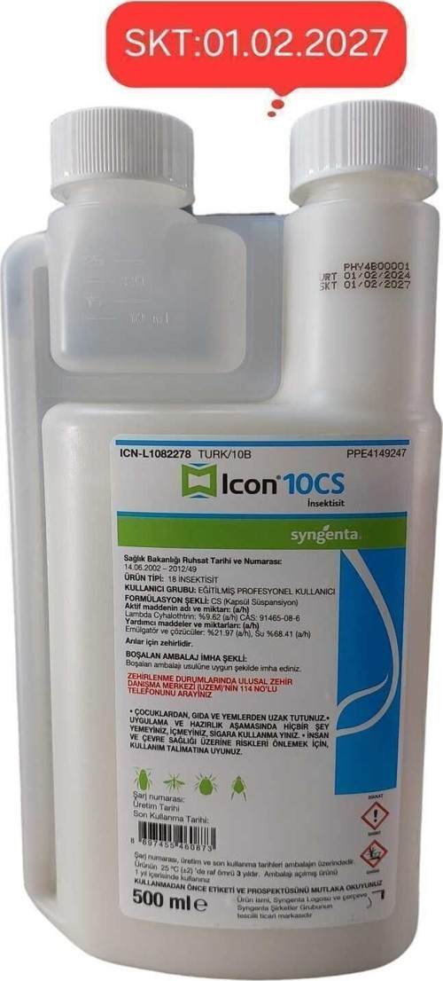 Syngenta 10 Cs Genel Haşere Ilacı 500 ml (SKT:02.2027)