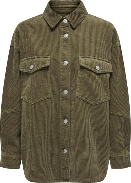 ONLTIGGY L/S CORD SHACKET PNT Kadın Gri Ceket - 15331547