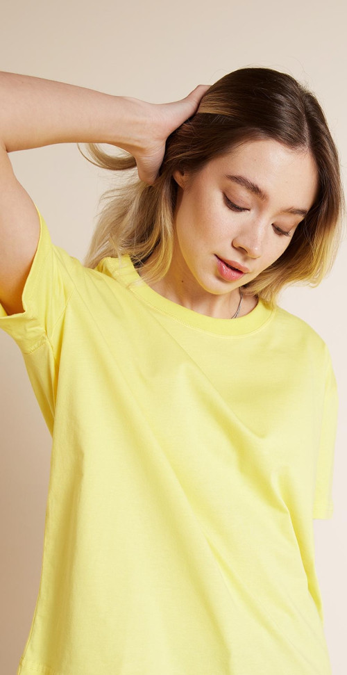 BİSİKLET YAKA KISA KOLLU T-SHIRT