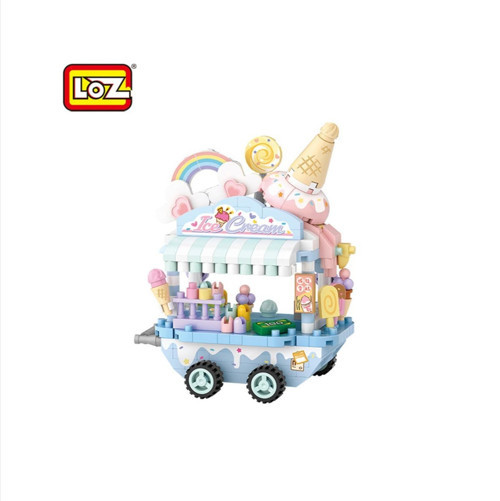 Tezgah Serisi: Dondurma Arabası | 300 Parça Mikro Bloklar | 14+ Yaş | Stand Maketi