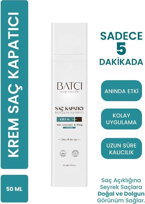 Batçı Saç Kapatıcı Dolgunlaştırıcı Sıvı Krem 50 Ml