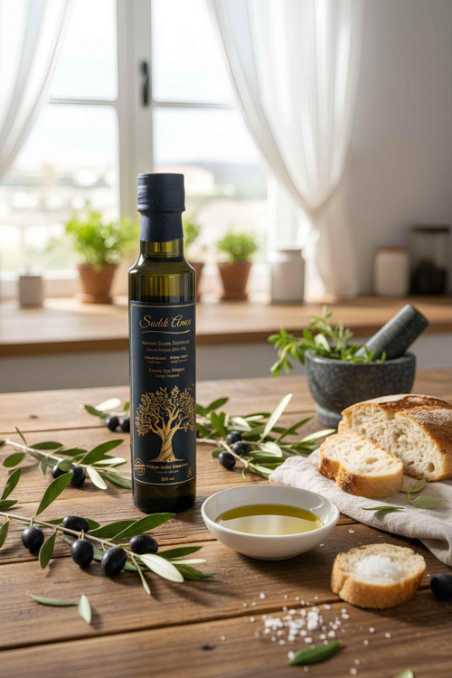 Erken Hasat Soğuk Sıkım Natürel Sızma Zeytinyağı 500 ml. Cam Şişe