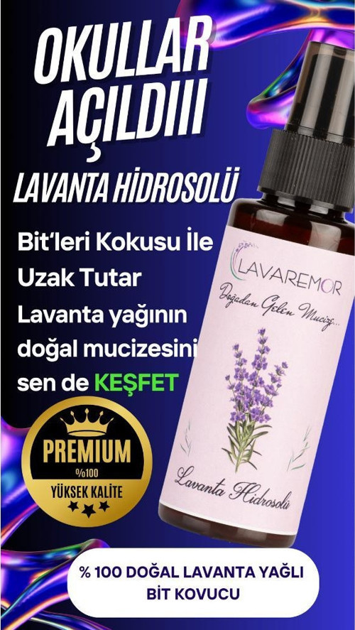 Doğal Lavanta Yağlı Hidrosol Sprey 100 ml Bakım Serumu