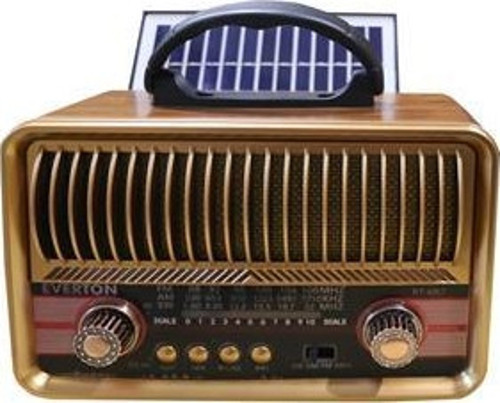 RT-682 Solarlı,Şarjlı Nostaljik Radyo (Bluetooth-USB-SD-FM )