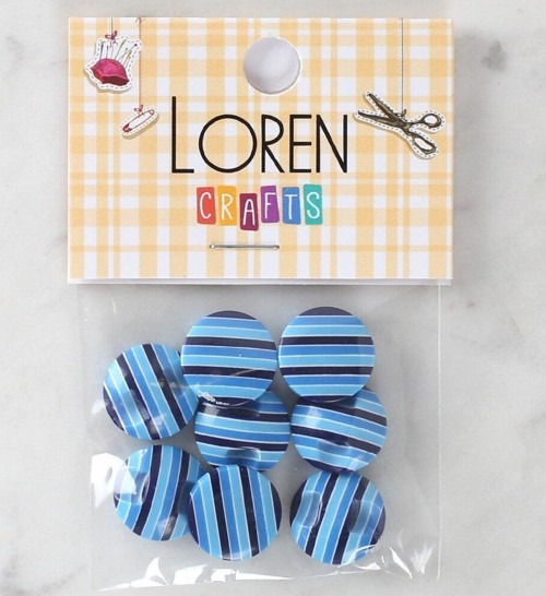 Loren Crafts 8'Li Desenli Düğme - 1101