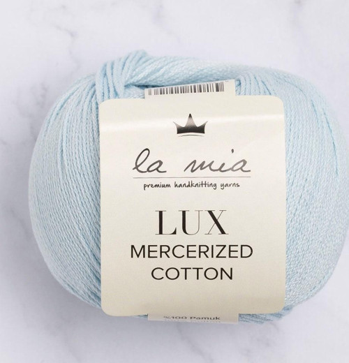 La Mia Lux Mercerized Cotton Bebe Mavi El Örgü İpi - 79 - 33748