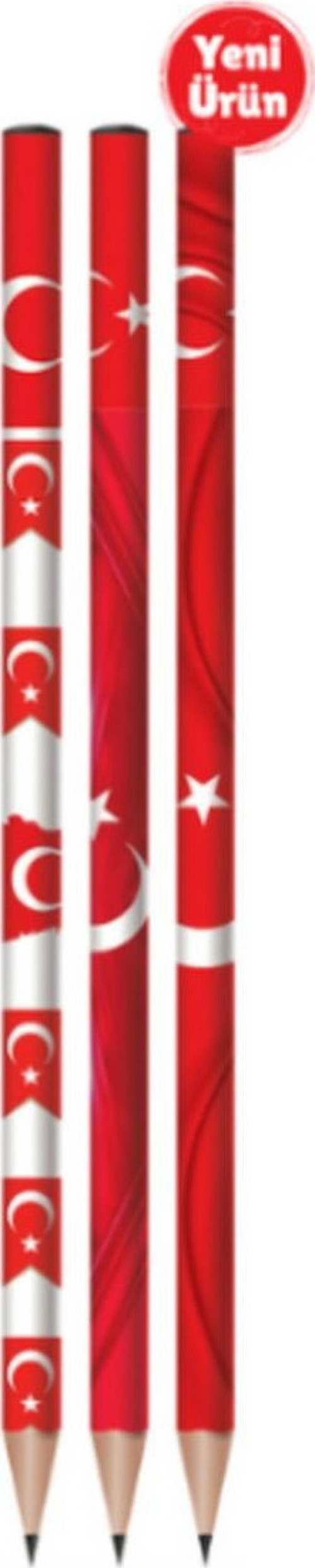 Kurşun Kalem 1 Adet Desenli Silindir Kırılmaya Karşı Dayanıklı