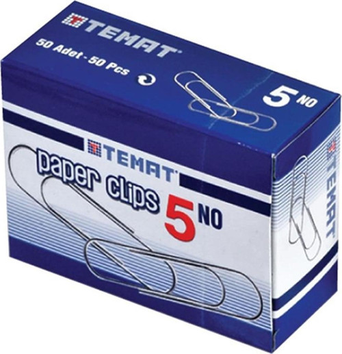50mm Ataş 10'lu Kutu Kutu Oval Tip Kaliteli Nikel Kaplama Paslanmaya Karşı Dayanıklı